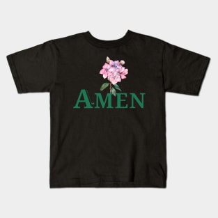 AMEN MASTERS GOLF (V7) Kids T-Shirt